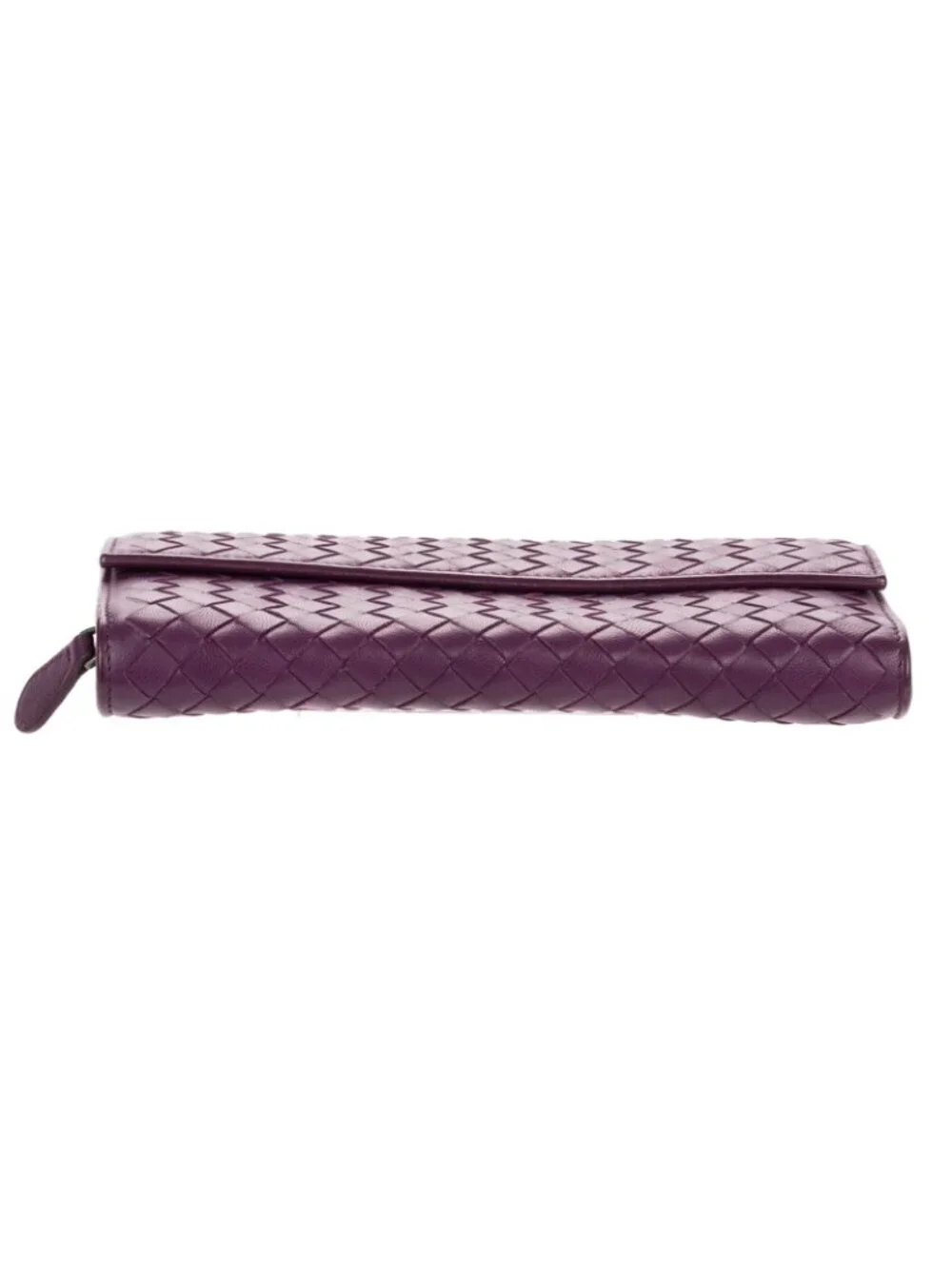 Bottega Veneta Giant Continental Flap Purple Intrecciato Calfskin Leathera